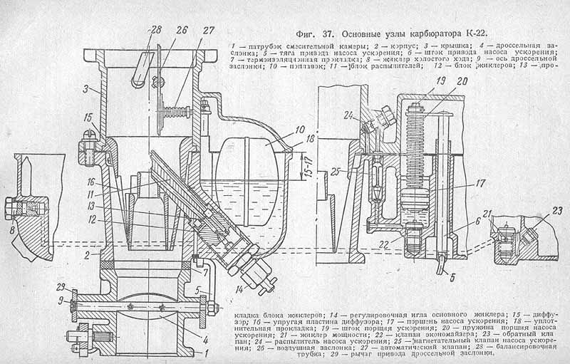 Карбюратор vm22 схема